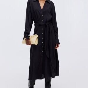 H&M Black Long Sleeve Maxi Dress